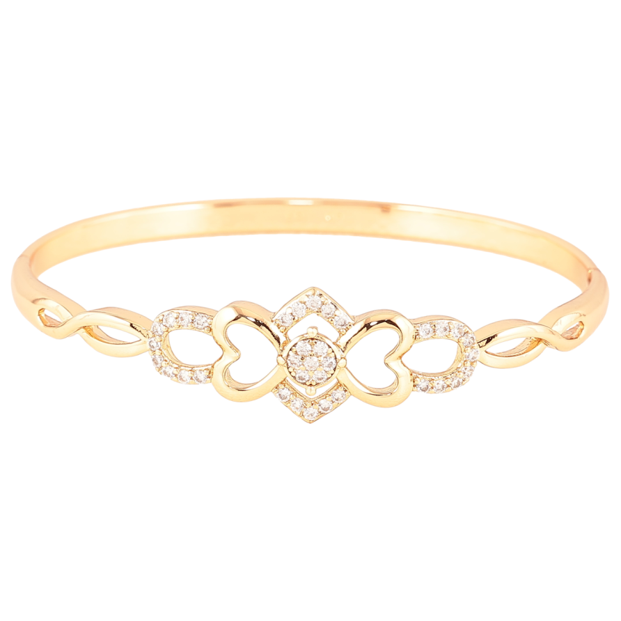 Браслет Xuping Позолота 18K Узор с цирконием ø 6см фото №1