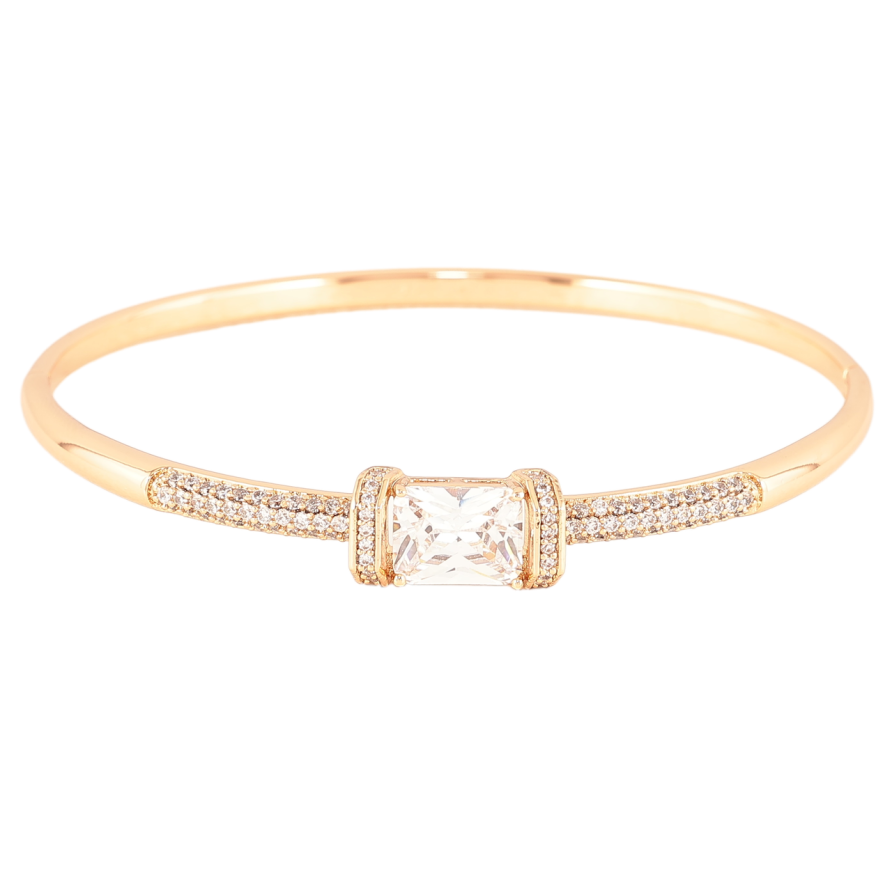 Браслет Xuping Позолота 18K  «Інкрустація цирконієм з фіанітом» ø 6см фото №1