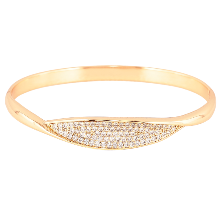 Браслет Xuping Позолота 18K Инкрустация цирконием ø 5.8см фото №5