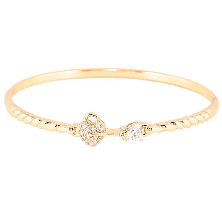 Браслет Xuping Позолота 18K Сердечко-замочек с ключиком ø 6см фото №18