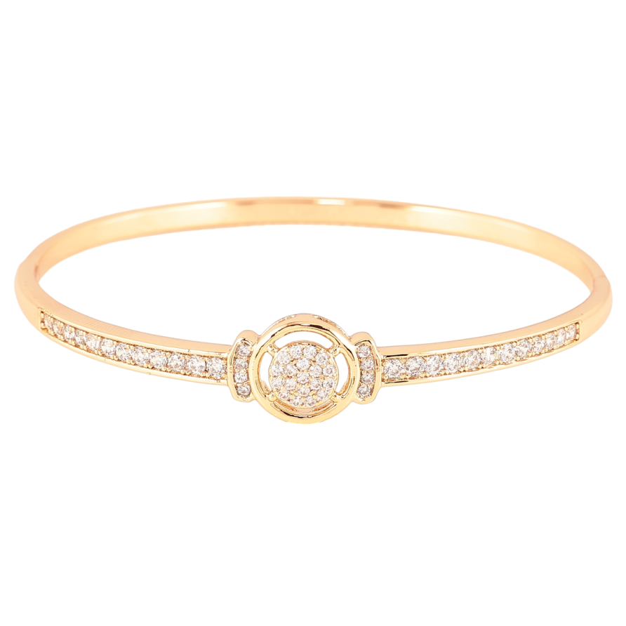 Браслет Xuping Позолота 18K  «Інкрустація цирконієм» ø 6см фото №1