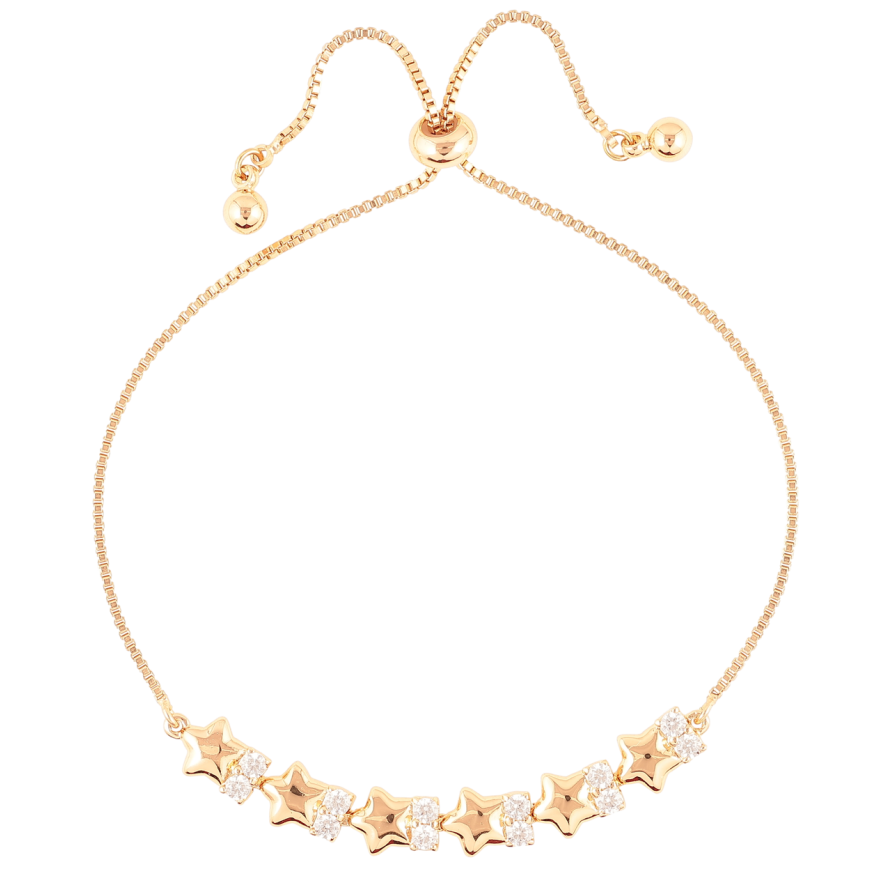 Браслет Xuping Позолота 18K Звезды с цирконием на бегунке 10-23см х 1мм фото №1