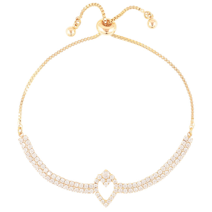 Браслет Xuping Позолота 18K Инкрустация цирконием на бегунке 12-22см х 1мм фото №2