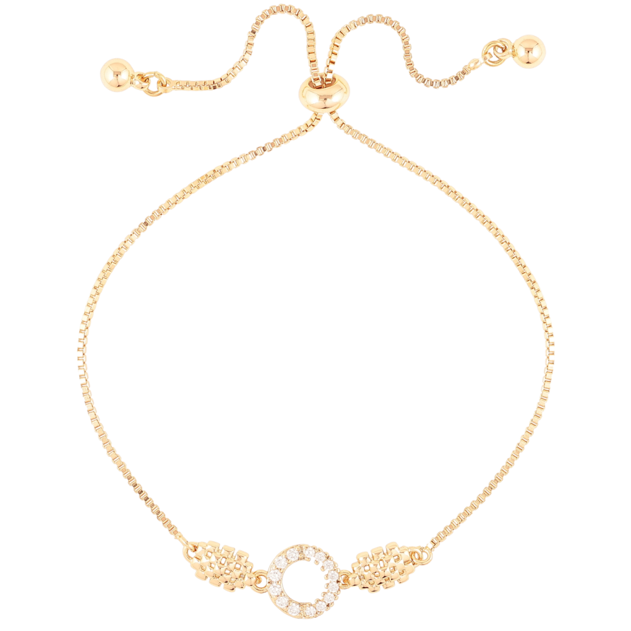 Браслет Xuping Позолота 18K Цепочка с декоративной вставкой на бегунке 10-22см х 1мм фото №1