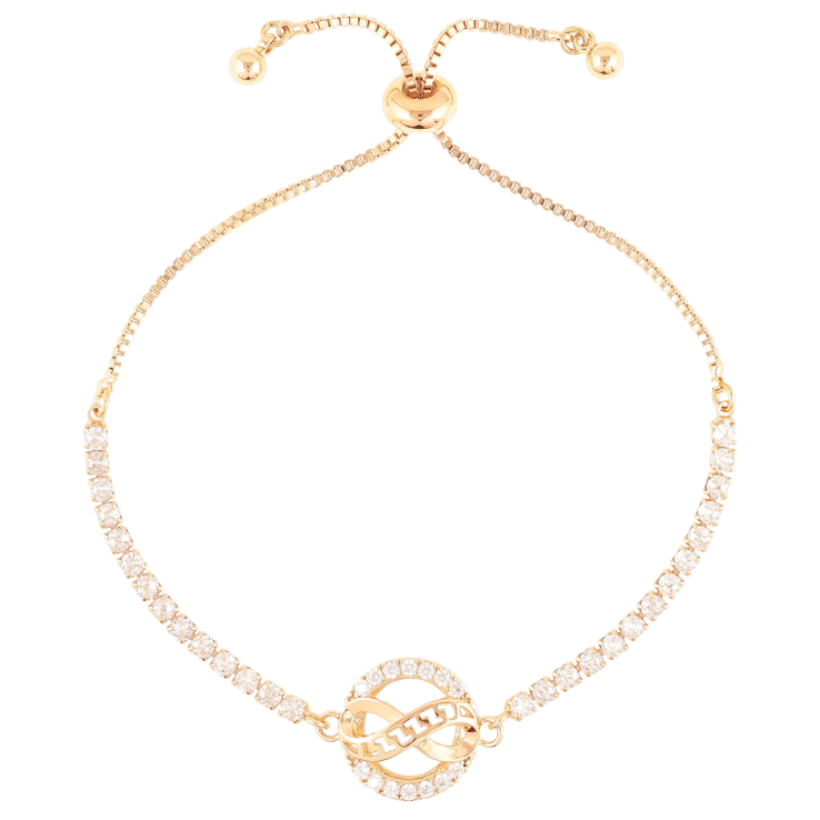 Браслет Xuping Позолота 18K Колечко циркония с бесконечностью на бегунке 12-23см х 1мм фото №21