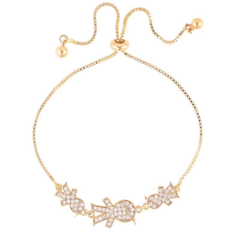 Браслет Xuping Позолота 18K Человечки с инкрустацией цирконием на бегунке 10-23см х 1мм фото №23