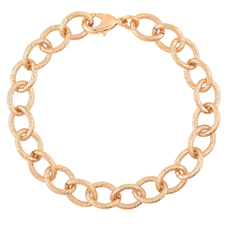 Браслет Xuping Позолота 18K Цепочка плетение Якорное с узором размер 20см х 9мм фото №1