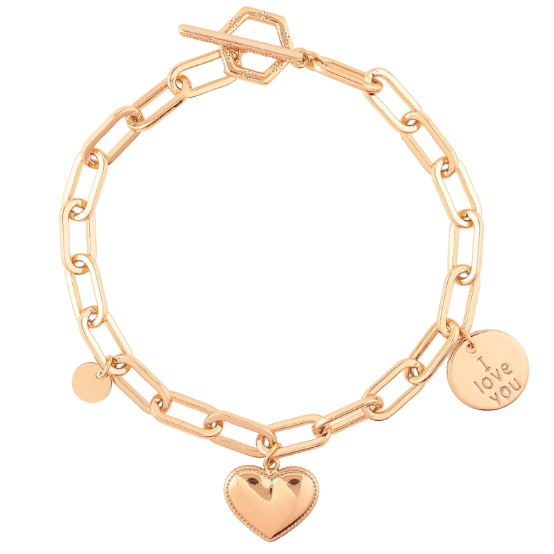 Браслет Xuping Позолота 18K Цепочка Якорная с подвесками размер 19см х 5мм фото №1