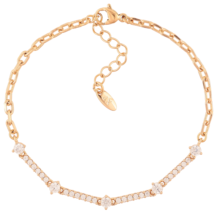 Браслет Xuping Позолота 18K Цепочка с дорожками циркония размер с доп. цепочкой 17-20см х 2.5мм фото №23 Браслет Xuping Позолота 18K Цепочка с дорожками циркония размер с доп. цепочкой 17-20см х 2.5мм фото №23