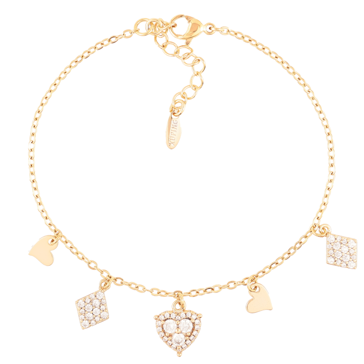 Браслет Xuping Позолота 18K Якорное плетение с подвесками размер с доп. цепочкой 17-20.5см х 1.5мм фото №6