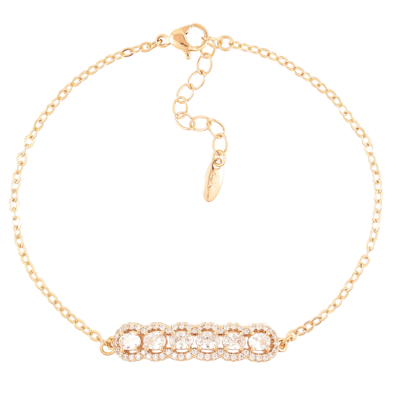 Браслет Xuping Позолота 18K Цепочка с кристальной вставкой размер с доп. цепочкой 19-22см х 2мм фото №1 Браслет Xuping Позолота 18K Цепочка с кристальной вставкой размер с доп. цепочкой 19-22см х 2мм фото №1