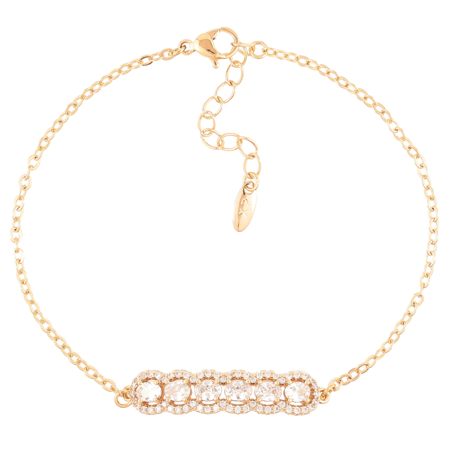 Браслет Xuping Позолота 18K Цепочка с кристальной вставкой размер с доп. цепочкой 19-22см х 2мм фото №1 Браслет Xuping Позолота 18K Цепочка с кристальной вставкой размер с доп. цепочкой 19-22см х 2мм фото №1