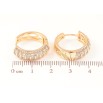 Серьги Xuping Позолота 18K колечки Инкрустация цирконием фото №2