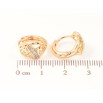 Серьги Xuping Позолота 18K колечки Вензельный узор с цирконием фото №2