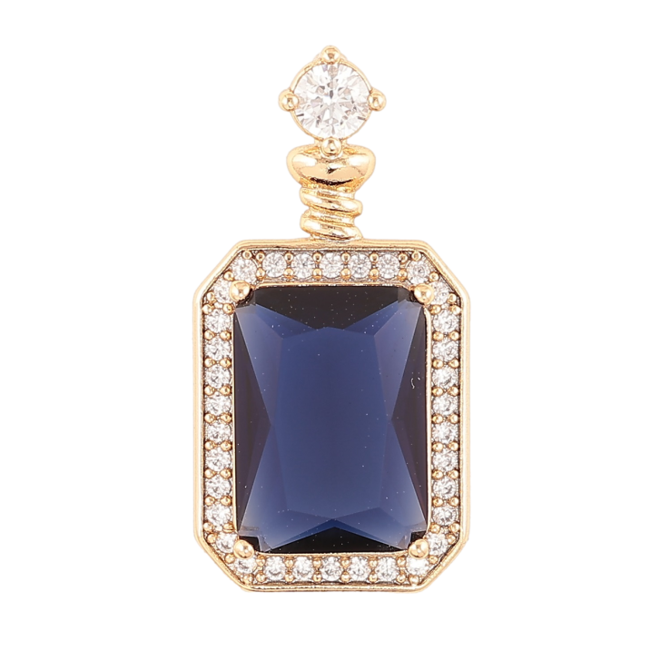 Кулон Xuping Позолота 18K «Синій фіаніт в обрамленні цирконію» для ланцюжка до 3мм фото №19 Кулон Xuping Позолота 18K «Синій фіаніт в обрамленні цирконію» для ланцюжка до 3мм фото №19