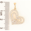 Кулон Xuping Позолота 18K «Сердечко з інкрустацією цирконієм» для ланцюжка до 5мм фото №2 Кулон Xuping Позолота 18K «Сердечко з інкрустацією цирконієм» для ланцюжка до 5мм фото №2