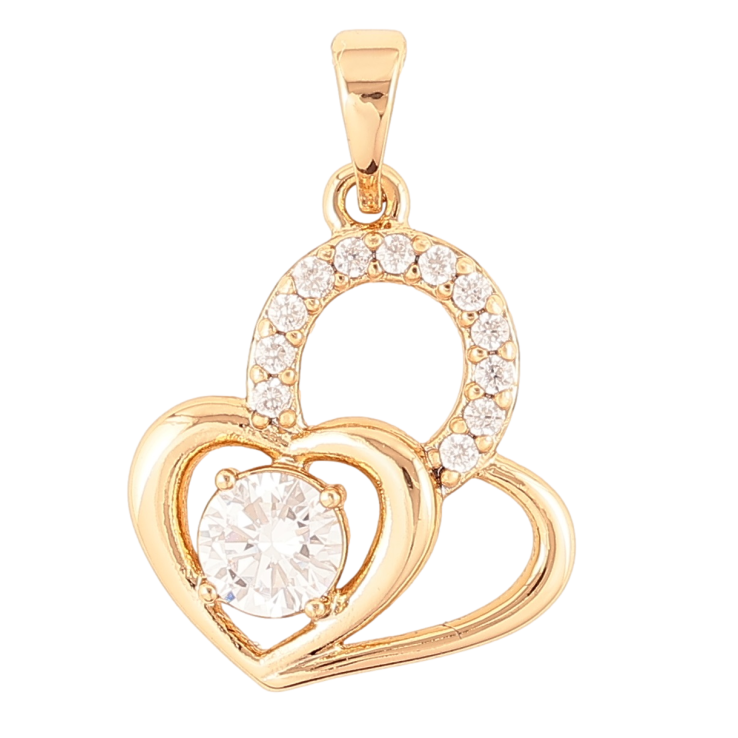 Кулон Xuping Позолота 18K «Сердечка з фіанітом і цирконієм» для ланцюжка до 5мм фото №13 Кулон Xuping Позолота 18K «Сердечка з фіанітом і цирконієм» для ланцюжка до 5мм фото №13