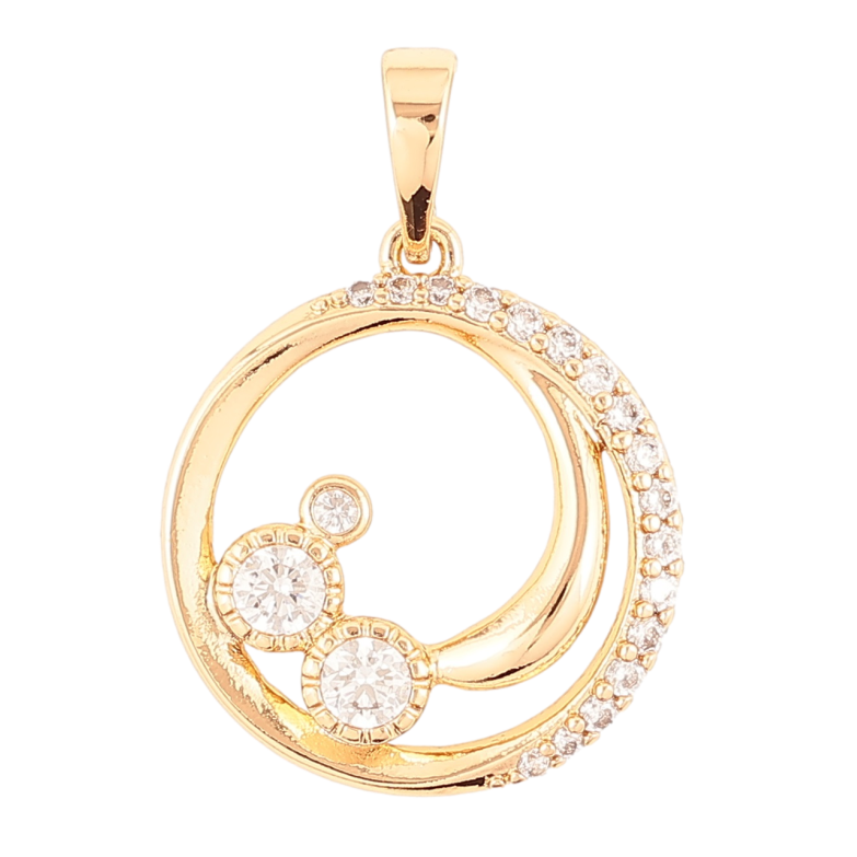 Кулон Xuping Позолота 18K «Колечко з візерунком цирконієм» для ланцюжка до 6мм фото №1 Кулон Xuping Позолота 18K «Колечко з візерунком цирконієм» для ланцюжка до 6мм фото №1