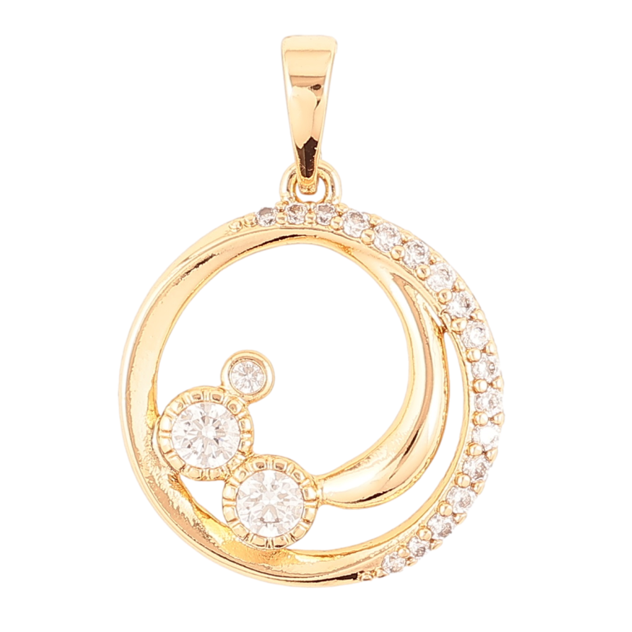 Кулон Xuping Позолота 18K «Колечко з візерунком цирконієм» для ланцюжка до 6мм фото №1 Кулон Xuping Позолота 18K «Колечко з візерунком цирконієм» для ланцюжка до 6мм фото №1