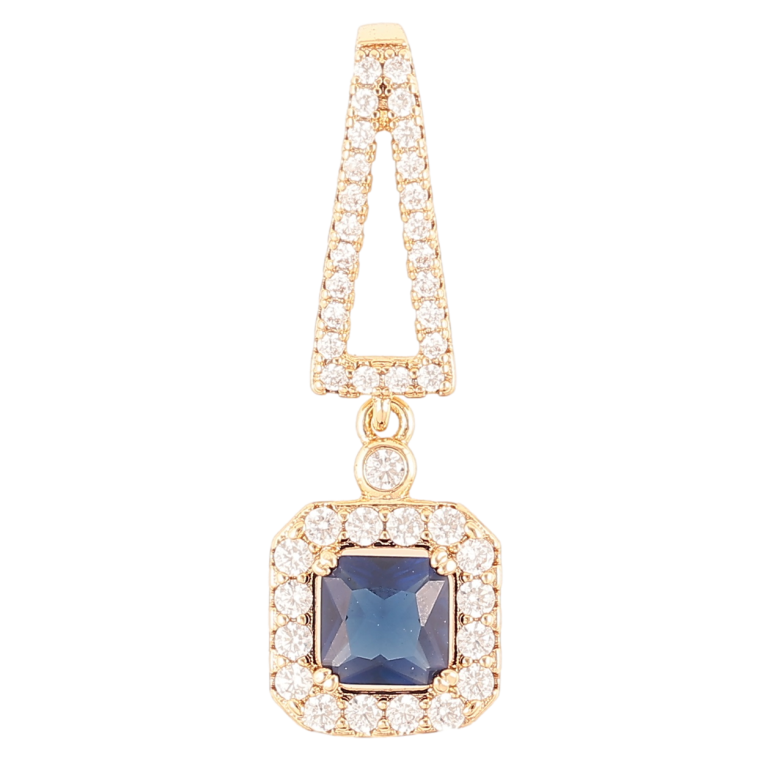 Кулон Xuping Позолота 18K «Декоративна підвіска з цирконієм і синім фіанітом» для ланцюжка до 4мм фото №1 Кулон Xuping Позолота 18K «Декоративна підвіска з цирконієм і синім фіанітом» для ланцюжка до 4мм фото №1
