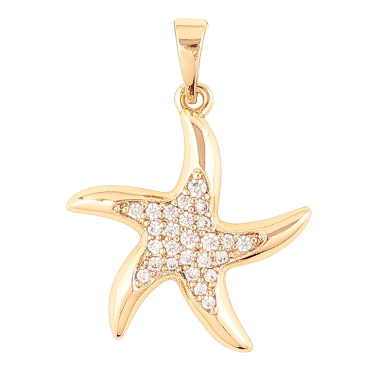 Кулон Xuping Позолота 18K «Морська зірка з цирконієм» для ланцюжка до 5мм фото №2