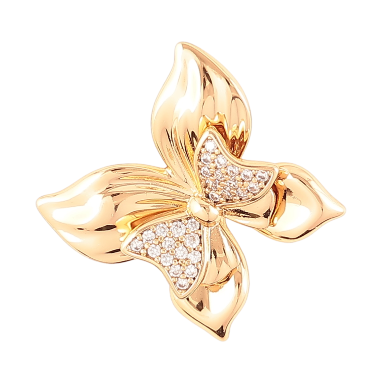 Кулон Xuping Позолота 18K Бантик с цирконием для цепочки до 4мм фото №1