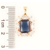 Кулон Xuping Позолота 18K Синий фианит в обрамлении циркония для цепочки до 5мм фото №2 Кулон Xuping Позолота 18K Синий фианит в обрамлении циркония для цепочки до 5мм фото №2
