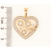 Кулон Xuping Позолота 18K «Сердечко з квітковим візерунком і цирконієм» для ланцюжка до 7мм фото №2 Кулон Xuping Позолота 18K «Сердечко з квітковим візерунком і цирконієм» для ланцюжка до 7мм фото №2