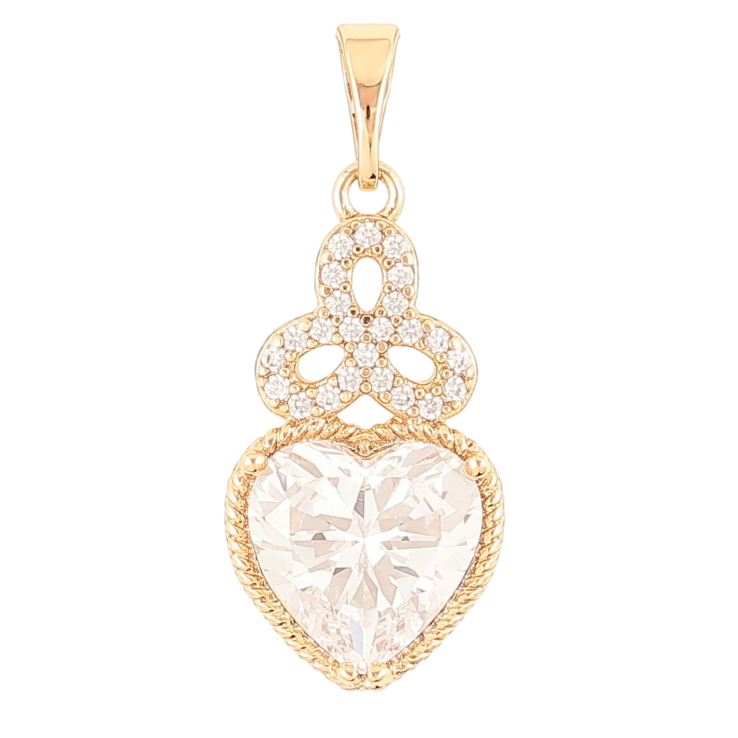 Кулон Xuping Позолота 18K «Кришталеве сердечко» для ланцюжка до 5мм фото №25 Кулон Xuping Позолота 18K «Кришталеве сердечко» для ланцюжка до 5мм фото №25