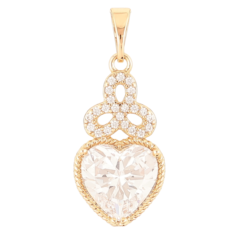 Кулон Xuping Позолота 18K Кристальное сердечко для цепочки до 5мм фото №1 Кулон Xuping Позолота 18K Кристальное сердечко для цепочки до 5мм фото №1