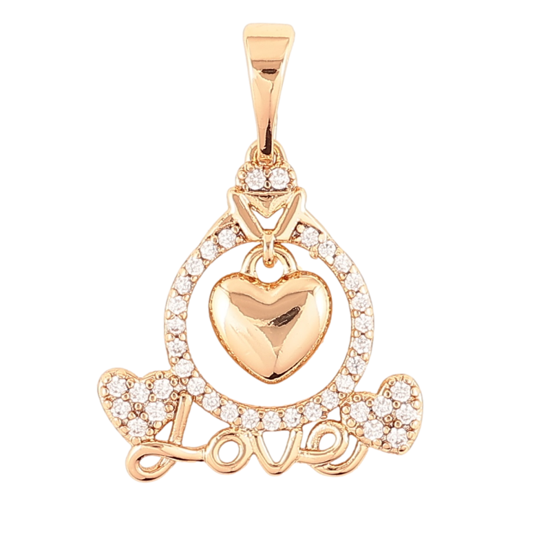 Кулон Xuping Позолота 18K Романтическая подвеска с цирконием для цепочки до 5мм фото №2