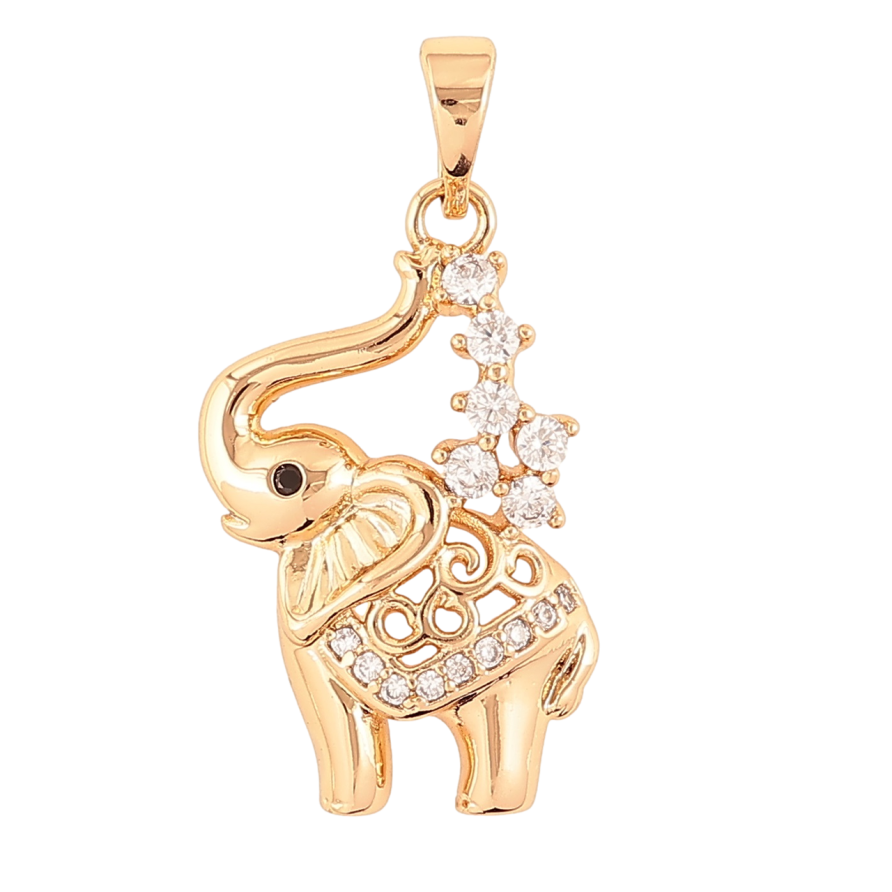 Кулон Xuping Позолота 18K «Слон з цирконієм» для ланцюжка до 5мм фото №1