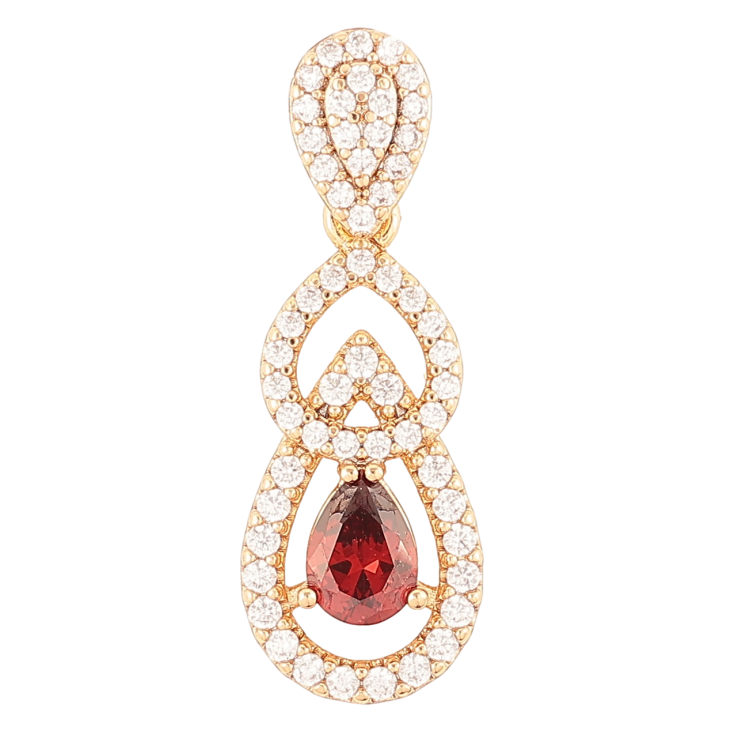 Кулон Xuping Позолота 18K «Витончена підвіска з цирконієм і червоним фіанітом» для ланцюжка до 4мм фото №23 Кулон Xuping Позолота 18K «Витончена підвіска з цирконієм і червоним фіанітом» для ланцюжка до 4мм фото №23