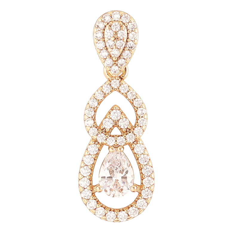 Кулон Xuping Позолота 18K «Витончена підвіска з цирконієм і фіанітом» для ланцюжка до 4мм фото №1 Кулон Xuping Позолота 18K «Витончена підвіска з цирконієм і фіанітом» для ланцюжка до 4мм фото №1