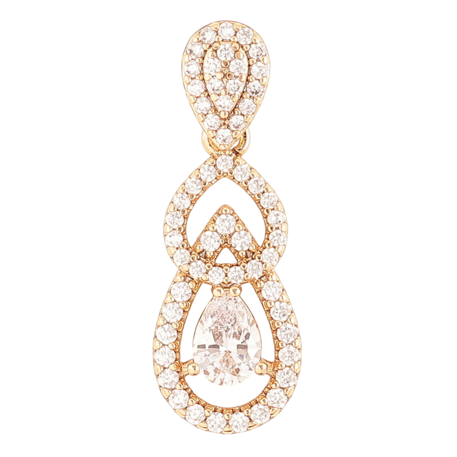 Кулон Xuping Позолота 18K «Витончена підвіска з цирконієм і фіанітом» для ланцюжка до 4мм фото №1 Кулон Xuping Позолота 18K «Витончена підвіска з цирконієм і фіанітом» для ланцюжка до 4мм фото №1