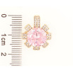 Кулон Xuping Позолота 18K «Квіточка з рожевим фіанітом та інкрустацією цирконієм» для ланцюжка до 5мм фото №2