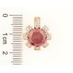 Кулон Xuping Позолота 18K Цветочек с красным фианитом и инкрустацией цирконием для цепочки до 5мм фото №2
