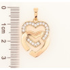 Кулон Xuping Позолота 18K «Сердечка з цирконієм» для ланцюжка до 6мм фото №2 Кулон Xuping Позолота 18K «Сердечка з цирконієм» для ланцюжка до 6мм фото №2