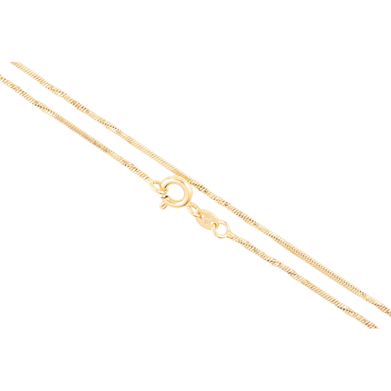 Ланцюжок Xuping Позолота 18K «Плетіння 4-х гранний шнур перекручений» довжина 45см х 1мм фото №1