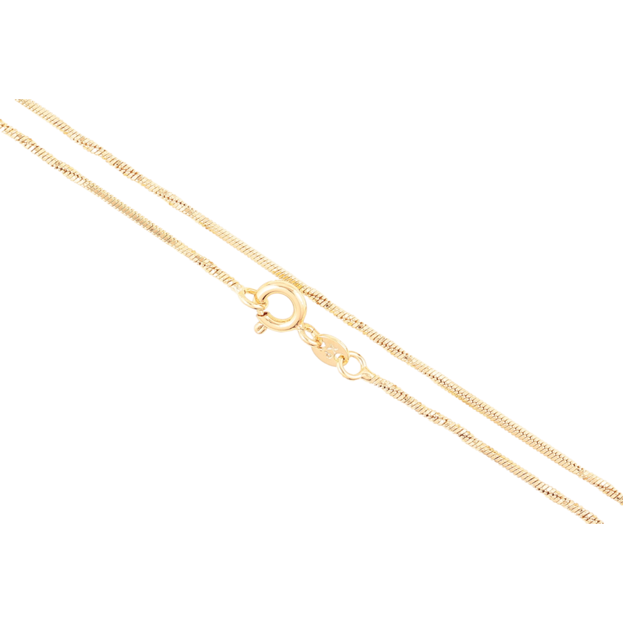 Цепочка Xuping Позолота 18K Плетение 4-х гранный шнур перекрученный длинна 45см х 1мм фото №1