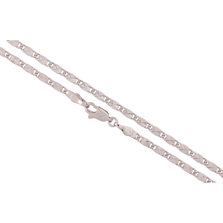 Ланцюжок Xuping Родій Плетіння «Морський ланцюг з візерунком» довжина 45см х 2.5мм фото №22