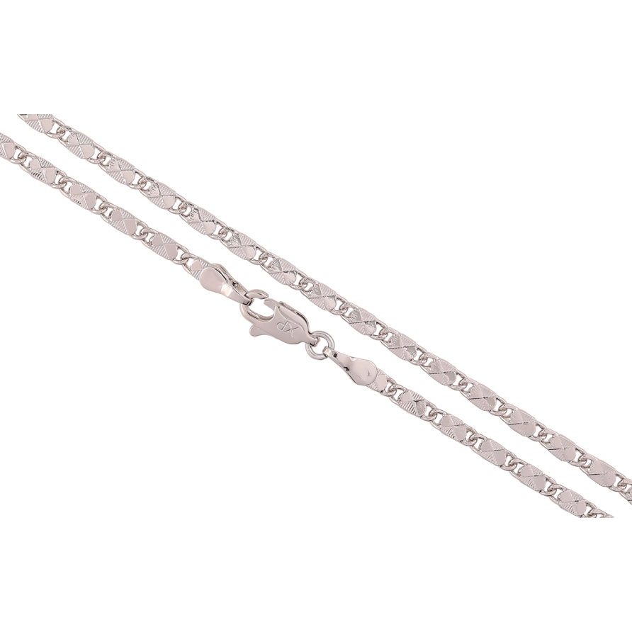 Ланцюжок Xuping Родій Плетіння «Морський ланцюг з візерунком» довжина 45см х 2.5мм фото №1