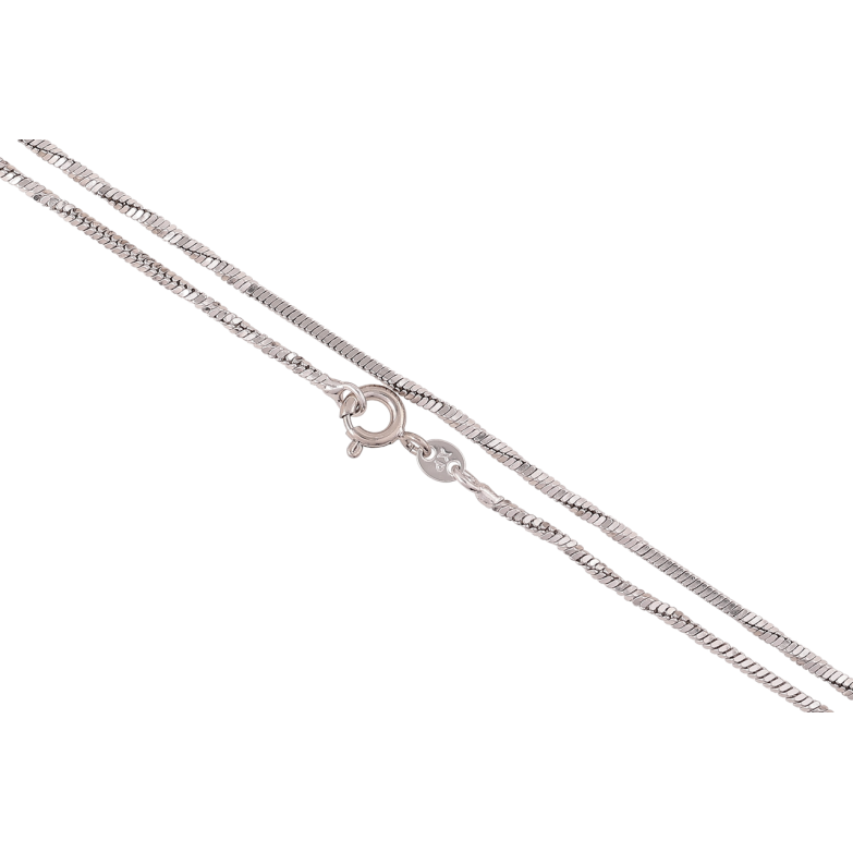 Цепочка Xuping Родий Плетение Шнур 4-х гранный перекрученный длина 45см х 1.5мм фото №1