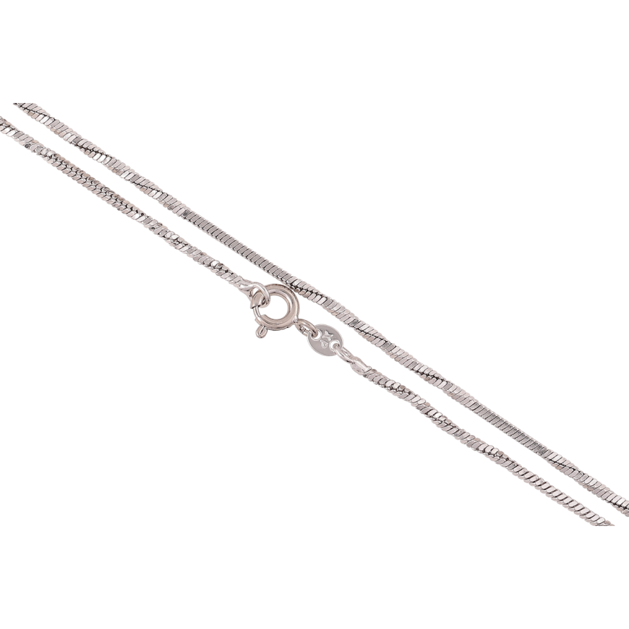 Цепочка Xuping Родий Плетение Шнур 4-х гранный перекрученный длина 45см х 1.5мм фото №1