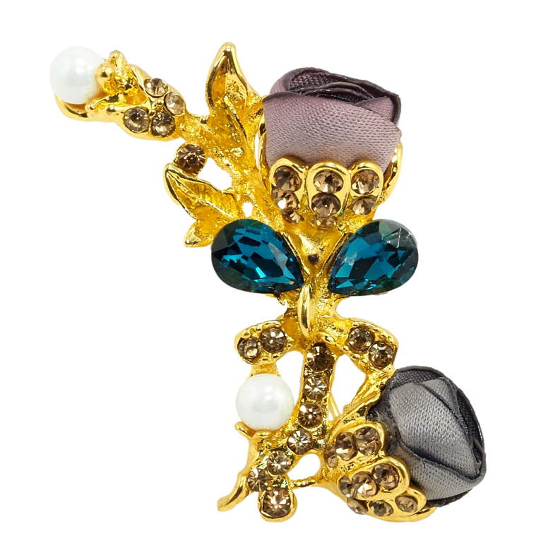 Брошь Цветочная веточка цвет в ассортименте фото №1