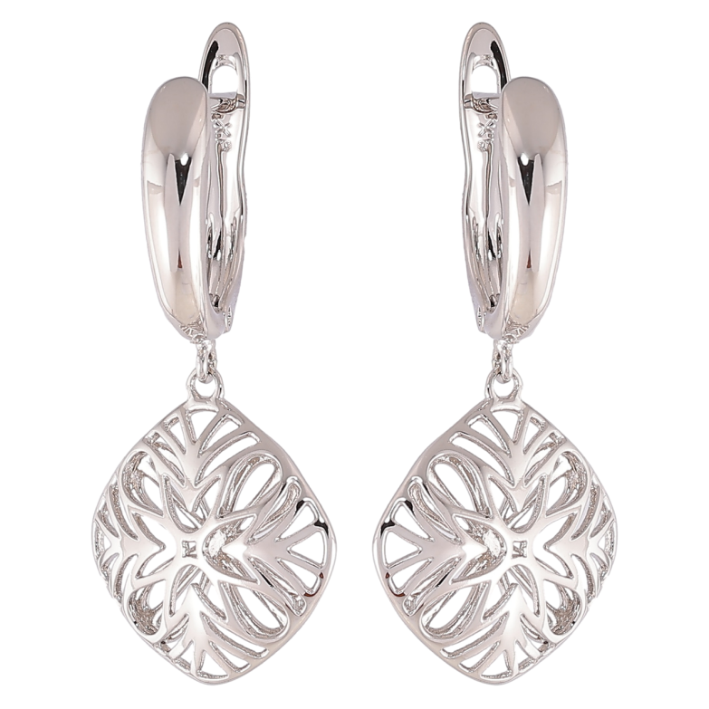 Сережки Xuping Родій англійський замок «Инкрустация цирконием» фото №1 Сережки Xuping Родій англійський замок «Инкрустация цирконием» фото №1