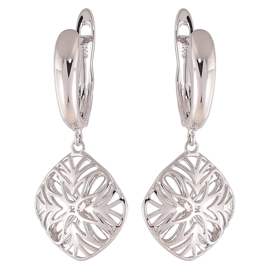 Сережки Xuping Родій англійський замок «Инкрустация цирконием» фото №1 Сережки Xuping Родій англійський замок «Инкрустация цирконием» фото №1