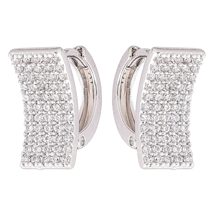 Сережки Xuping Родій колечка «Інкрустація цирконієм» фото №3