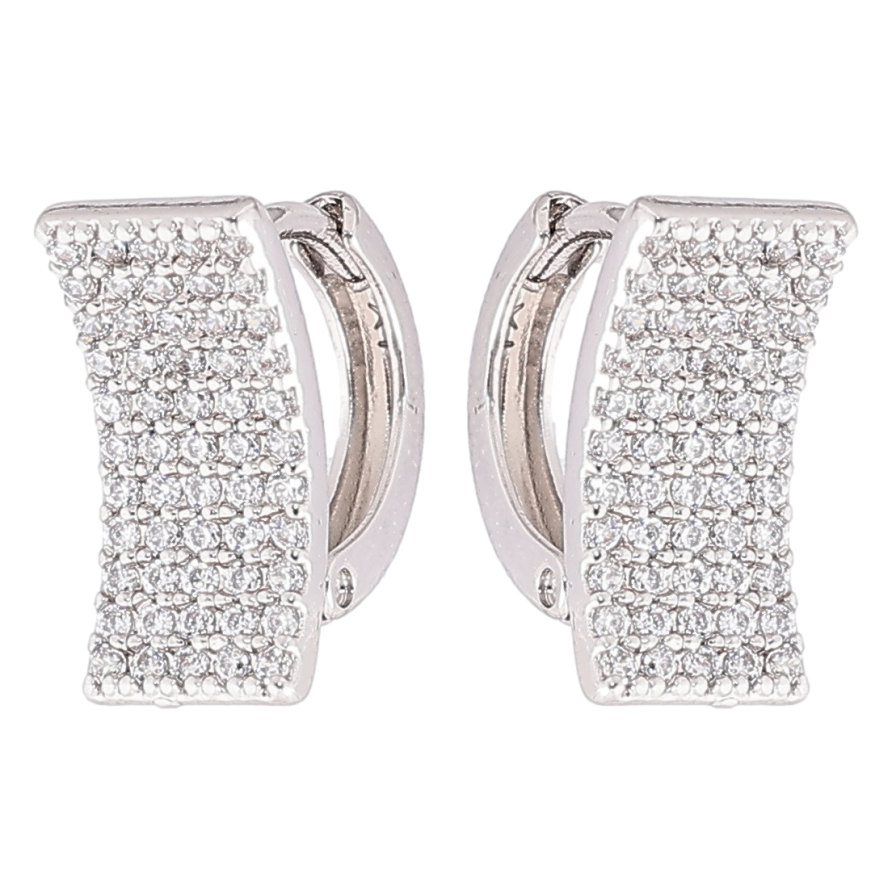 Сережки Xuping Родій колечка «Інкрустація цирконієм» фото №1