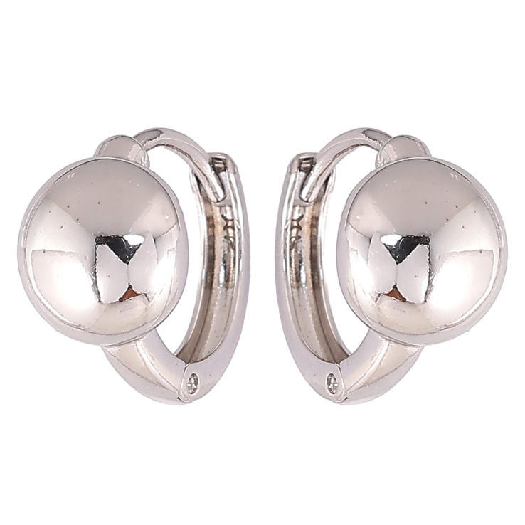 Серьги Xuping Родий колечки Зеркальные полусферы фото №10 Серьги Xuping Родий колечки Зеркальные полусферы фото №10